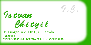 istvan chityil business card